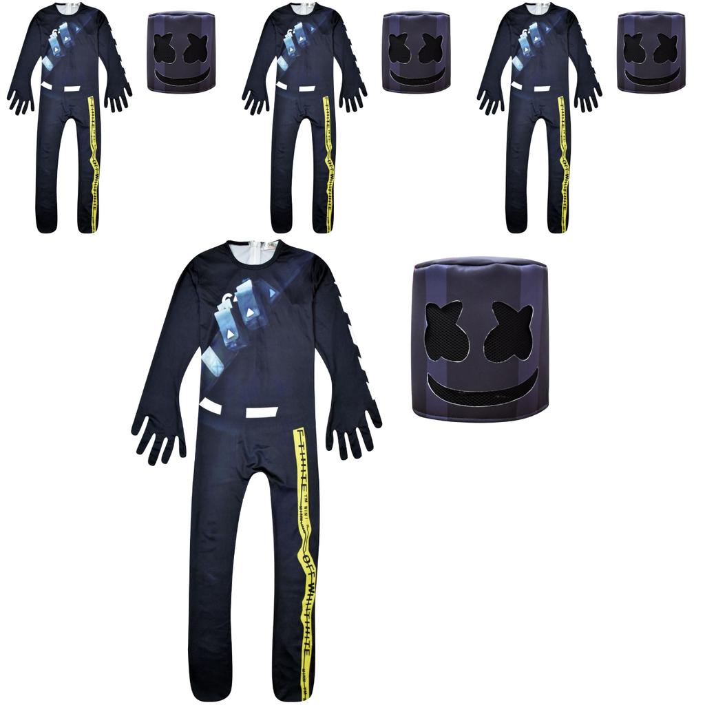 Christmas Halloween Fortnite Marshmello Onesie Costume Soft Milk Silk Fabric