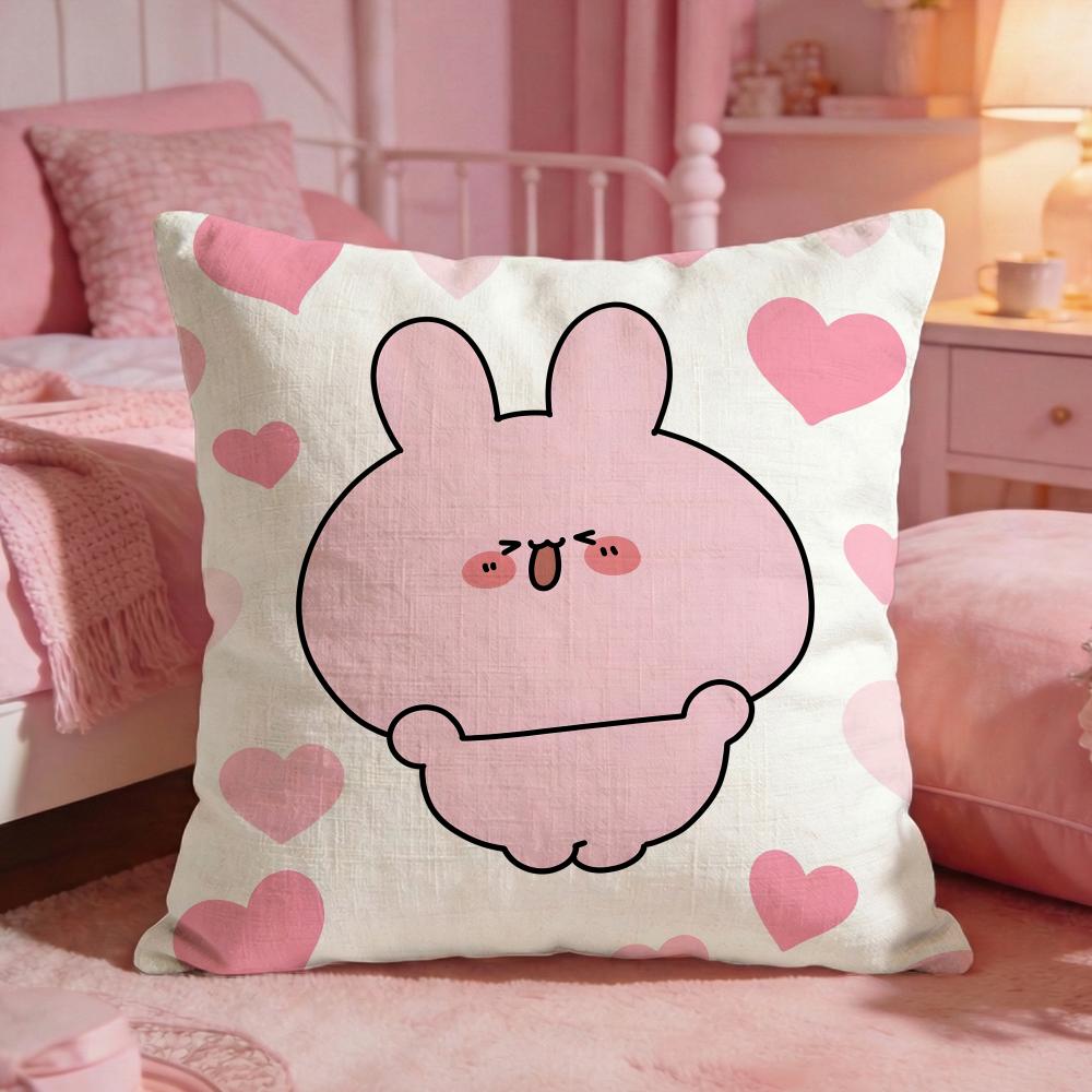 Asamimichaan AAsleeps Cute Cushion Cover Premium Comfort Reversible Pillow Cove Two In One Design For Any Room  Car Interior