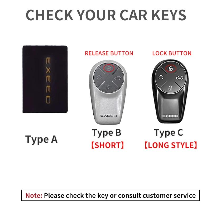 Leder Autoschlüssel Hülle Abdeckung Schale Fob für Chery EXEED LX TXL AtlantiX ET ES VX Auto Schlüsselanhänger Halter