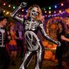 Fantasy Skeleton Adult Cosplay Costume With Polyester For Halloween Party