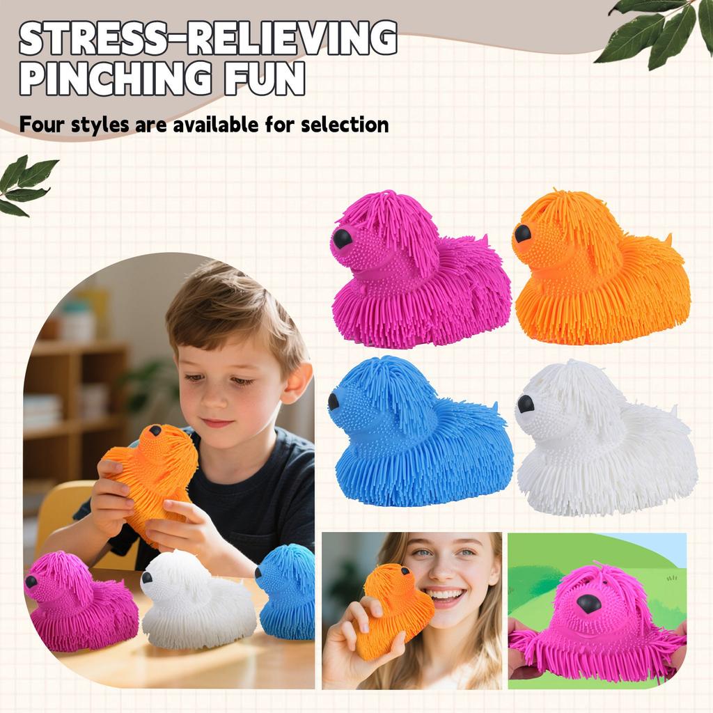 Soft Plush Dog Toy Filled With For A Fun, Bouncy, Soft And Comfortable Experience That Relieves Anxiety.