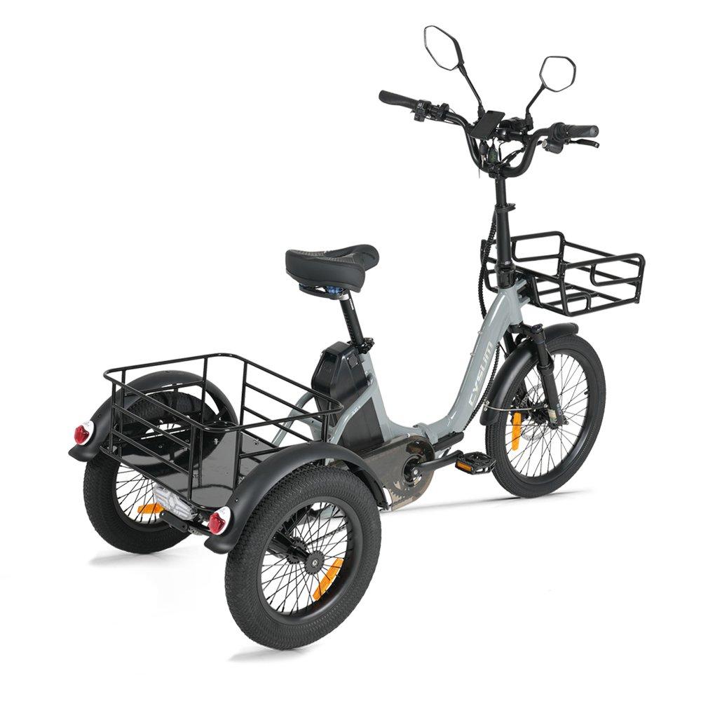 Cysum AG1 Pro Electric Tricycle For Adult 750W Motor 48V 20AH Battery F 20×2.1 / R 16×3.0 KENDA Tire Electric Tricycle