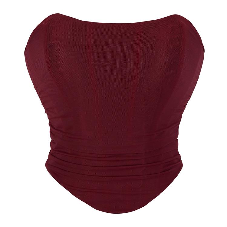 Black Mesh Breathable Elastic Tube Top - Sexy Chest Support