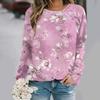 2025  Autumn and winter new fashion round neck long sleeve printed elegant casual loose hoodie