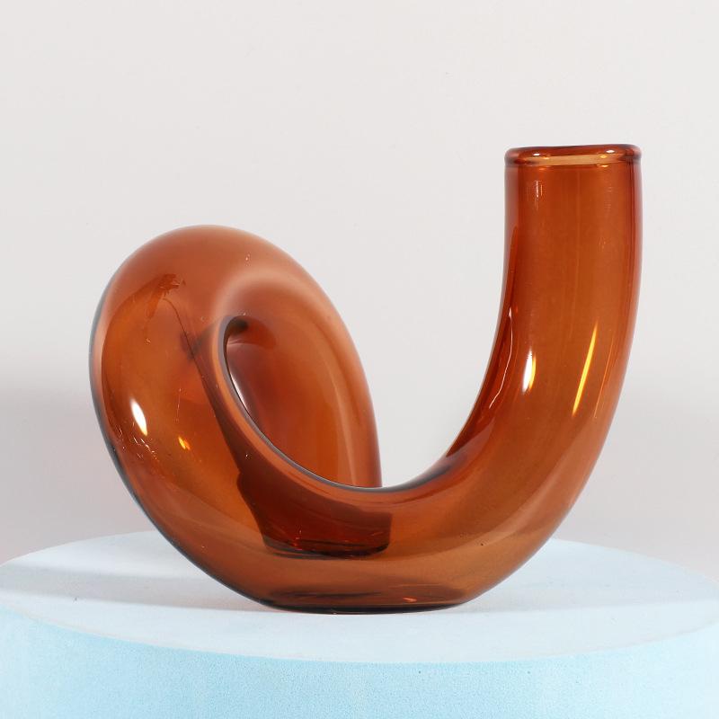 

Домашний декор, способный декор, ваза, подсвечник, стеклянный подсвечник, свадебное украшение, европейский коричневый