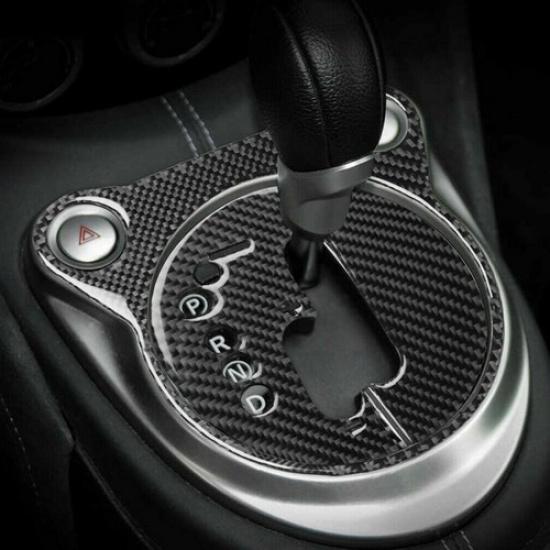2Pcs Carbon Fiber Interior Gear Shift Box Panel Cover For Nissan 370Z 2009-
