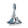 Colorful Oil Droplet Bird DIY Charms Bracelet Bead Set Picture European American Jewelry S925 Sterling Silver Pendant Accessory