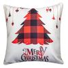 Decorative Merry Christmas 12 Inch X 12 Inch Cushion Covers Set of 5, Satin Cushion Cover for Sofa, Christmas Home Decor