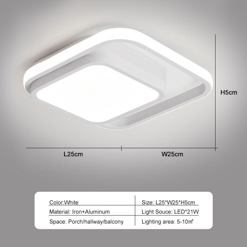 Nordic Lampy sufitowe LED do wnętrz na korytarz, balkon, alejkę, czarno-białe Lampy sufitowe LED lampada Oświetlenie wewnętrzne AC85-265V