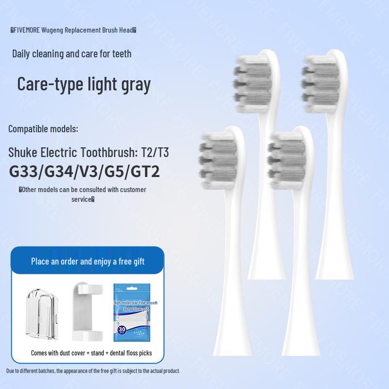 Sakypro Electric Toothbrush Replacement Brush Heads for T2, T3, G23, G33, V3, V5, GT2 Models with Sonic Vibration.