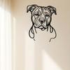 1 Stück Minimalistische American Staffordshire Terrier Metall Wandkunst, Wohnzimmer Garten Dekoration, Weihnachts Thanksgiving Geschenk für Hundeliebhaber