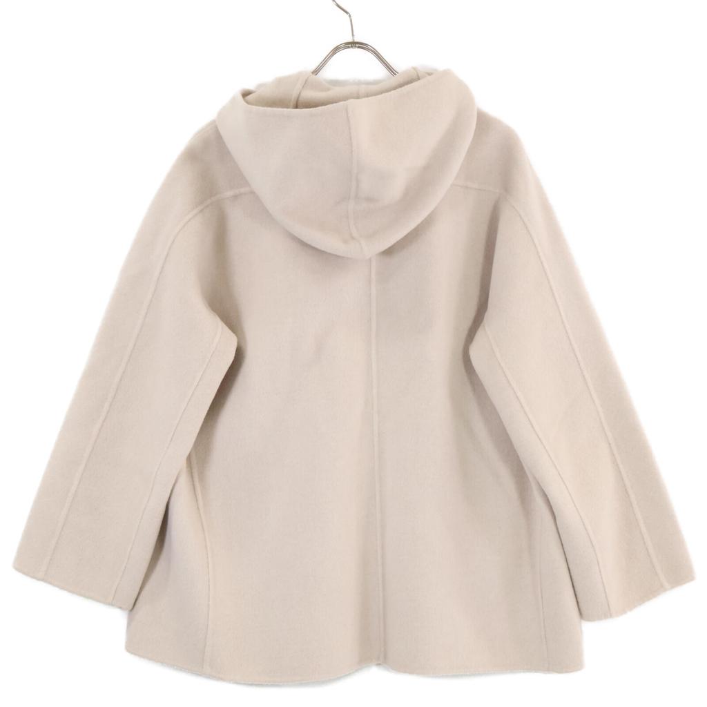 BALLSEY Light Beige Premium Wool River Hooded Short Coat Coat 34 Light beigeUsed