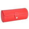 Wristwatch Watch PU Roll Holder Rings Earrings Display Case Jewelry Gift Box Storage (Rose Red)
