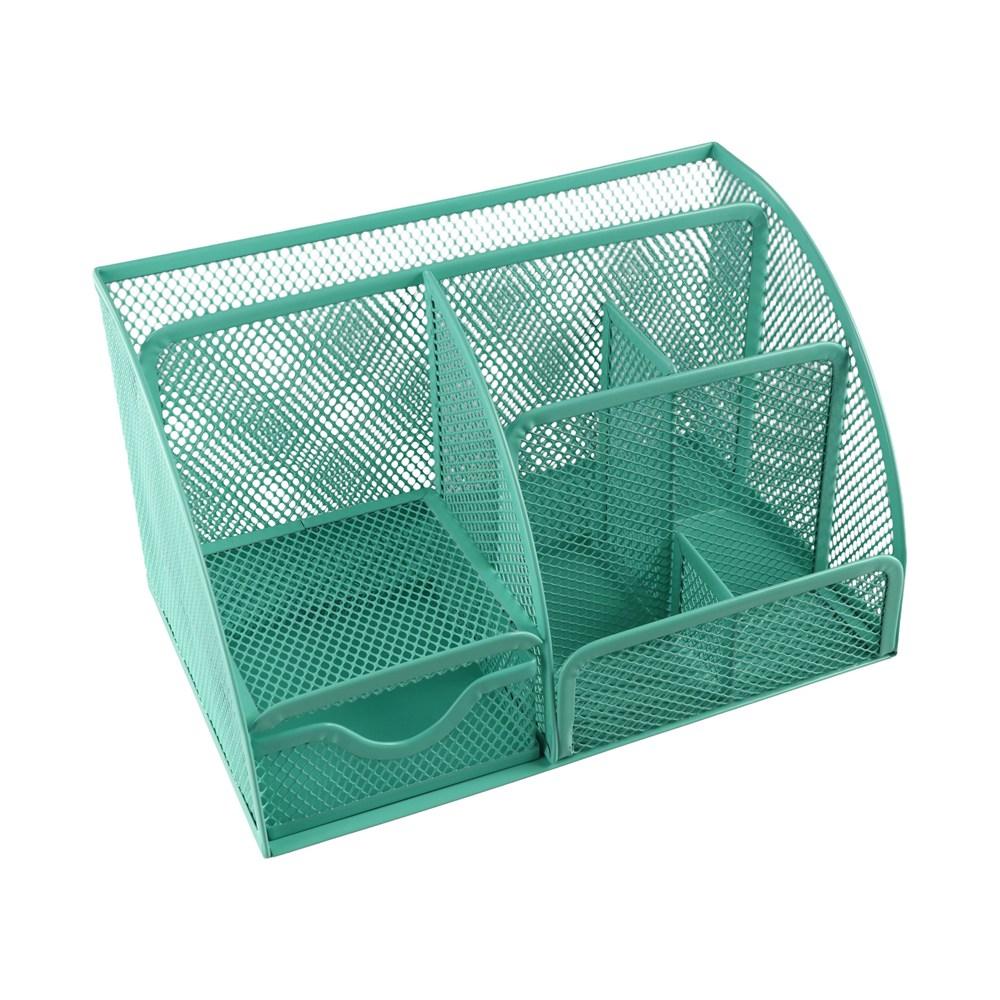 Metal Mesh Desk Organizer Multi-functional Desktop Office Organizer  Stationery Supplies