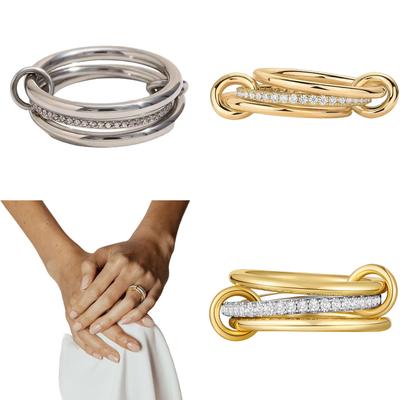Elegant Cubic Zirconia Stackable Rings Accessory for Women Comfortable Titaniums Steel Jewelry In Silver Gold Tone