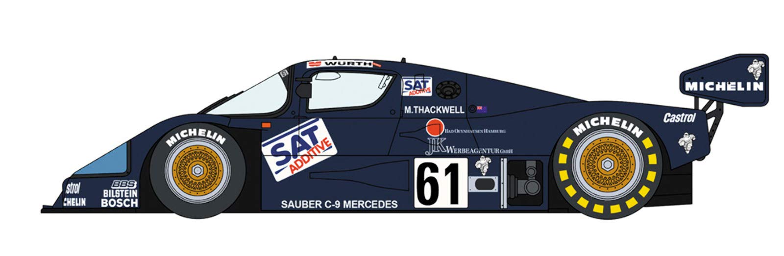 

Hasegawa Sauber Mercedes C9 1987 Norisring Plastic Model 20456 1/24