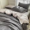 Nordic Bed Linen 100% Cotton Bedding Set with Sheet Duvet Cover Pillowcase Single Couple Bedsheet King Queen Double Twin Size