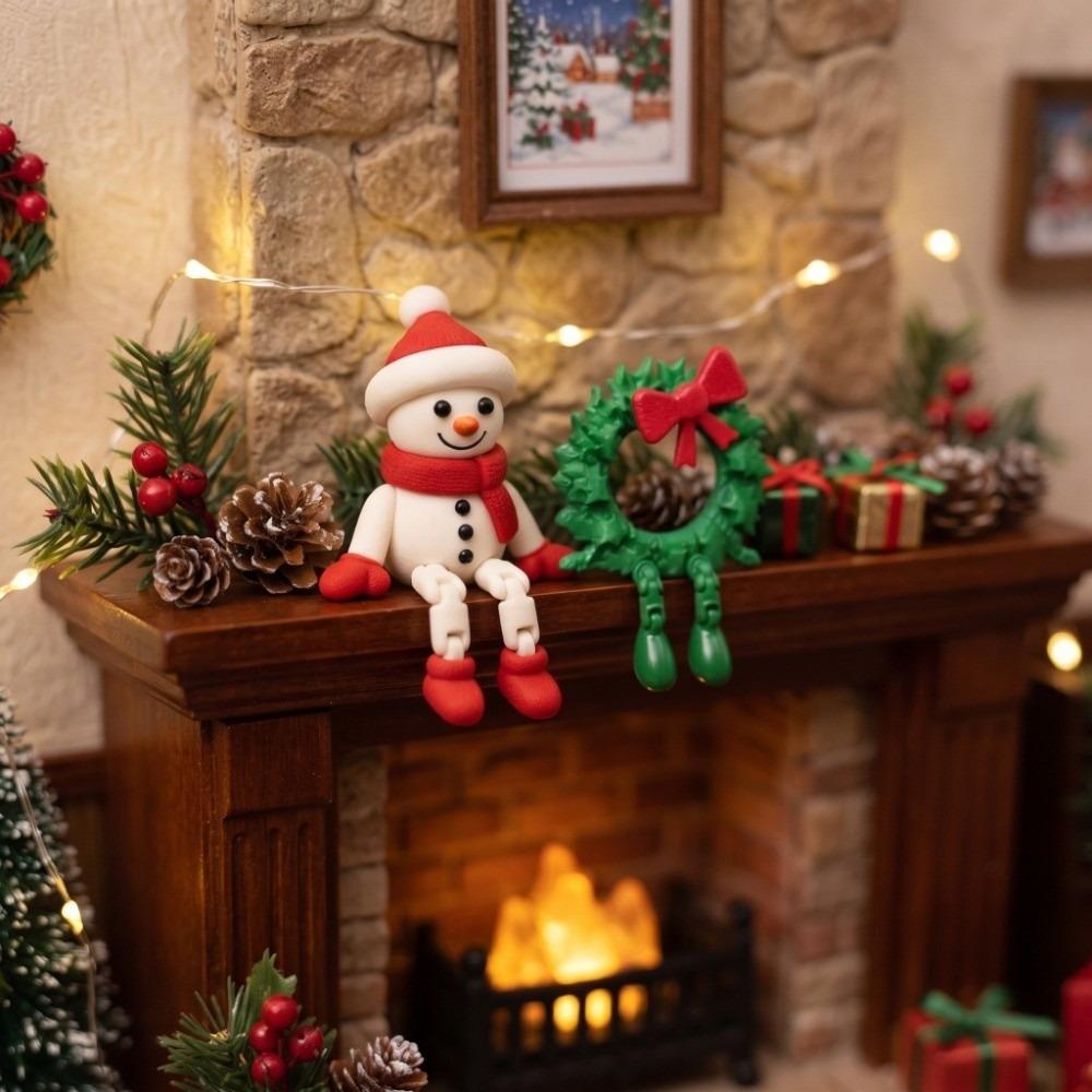 Fully Flexible 3D Printed Figurine Christmas Miniature Ornament Winter Gifting