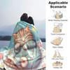 1pc Cartoon Cat Printing Lightweight Flannel Blanket, Comfortable and Warm Blanket, for Camping Sofa Bed and Couch Office, Gift