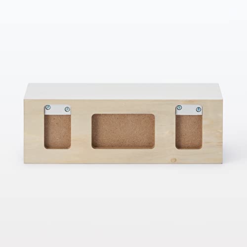 MUJI Wall-Mounted Furniture Shelf, Oak Veneer, Light Gray, 30cm (W) x 12cm (D) x 10cm (H), Item Number: 12939870