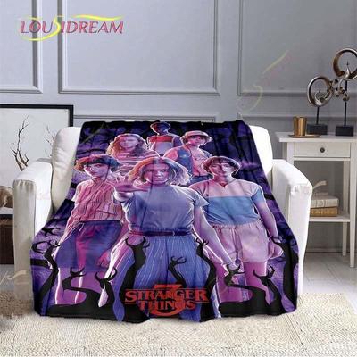 Stranger Things Throw Blanket Adult Cartoon Anime Blanket Fashion Quilts Home Office Casual Kids Gift Home Decoration