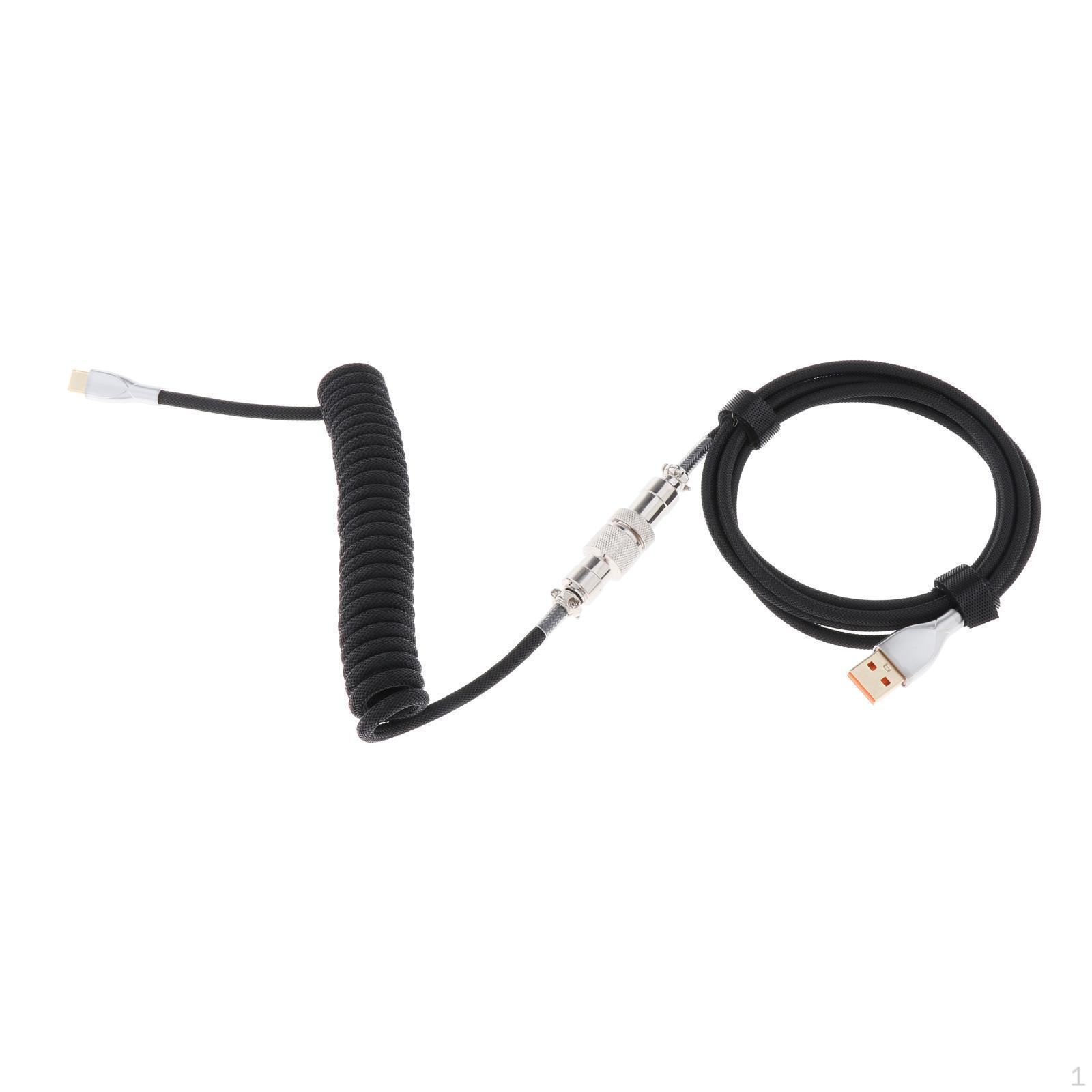 /USB-порт/ Съемный /Масштабируемый мини-разъем Кабель для клавиатуры/ для Механической клавиатуры/ Динамика/ Black
