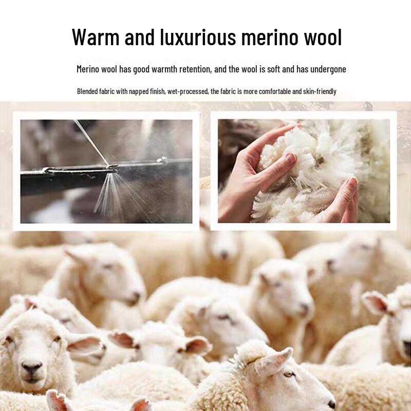 Firstview Men's Wool Blend Relaxed Wide-Leg Casual Pants