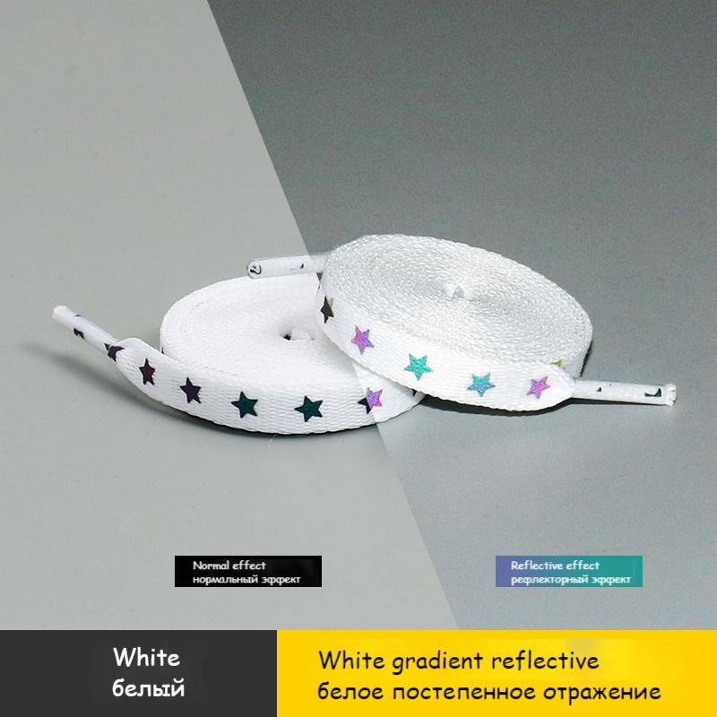 Módní holografické divoké tkaničky ploché tkaničky tenisky pásek na boty oboustranné reflexní zvýraznění luminiscenční tkaničky