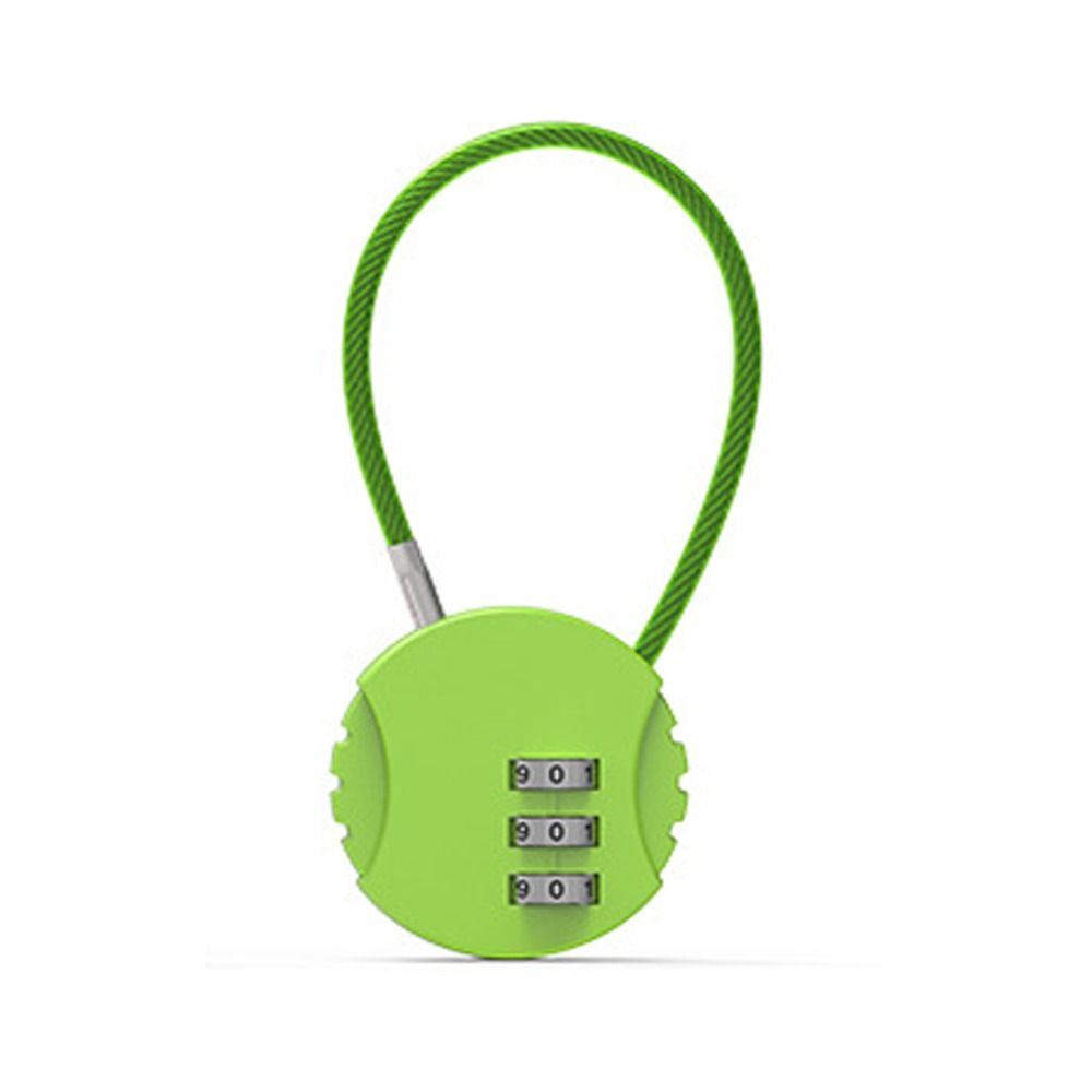 Cookie Shape Wire Rope Password Lock Zinc Alloy Code Lock NEW 3 Dial Digit Password Padlock