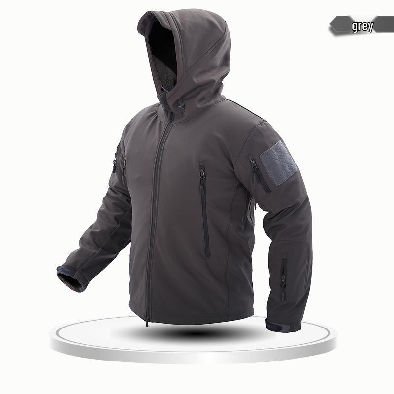 Alpha Green Men s Tactical Soft Shell Jacket: Waterproof, Warm Fleece, Outdoor Camouflage. S