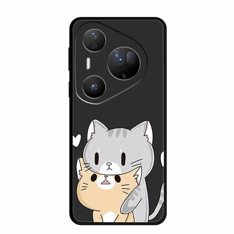 Cover For Huawei Pura 80 Pro Plus Silicone TPU Phone Case for Pura80 pro+ 80 Ultra Para Black Back Soft Protector Cartoon Capa