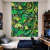 Hanging Tapestry for Wall Decor Green Cartoon Dinosaur Pattern Eggs Men Women Living Room Wall Art
