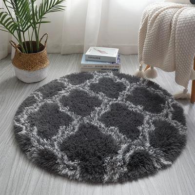 Silk Hair Carpet I Living Room Dirty Resistant Easy Care Coffee Table Mat Home Bedroom Round Non-Slip Rugs