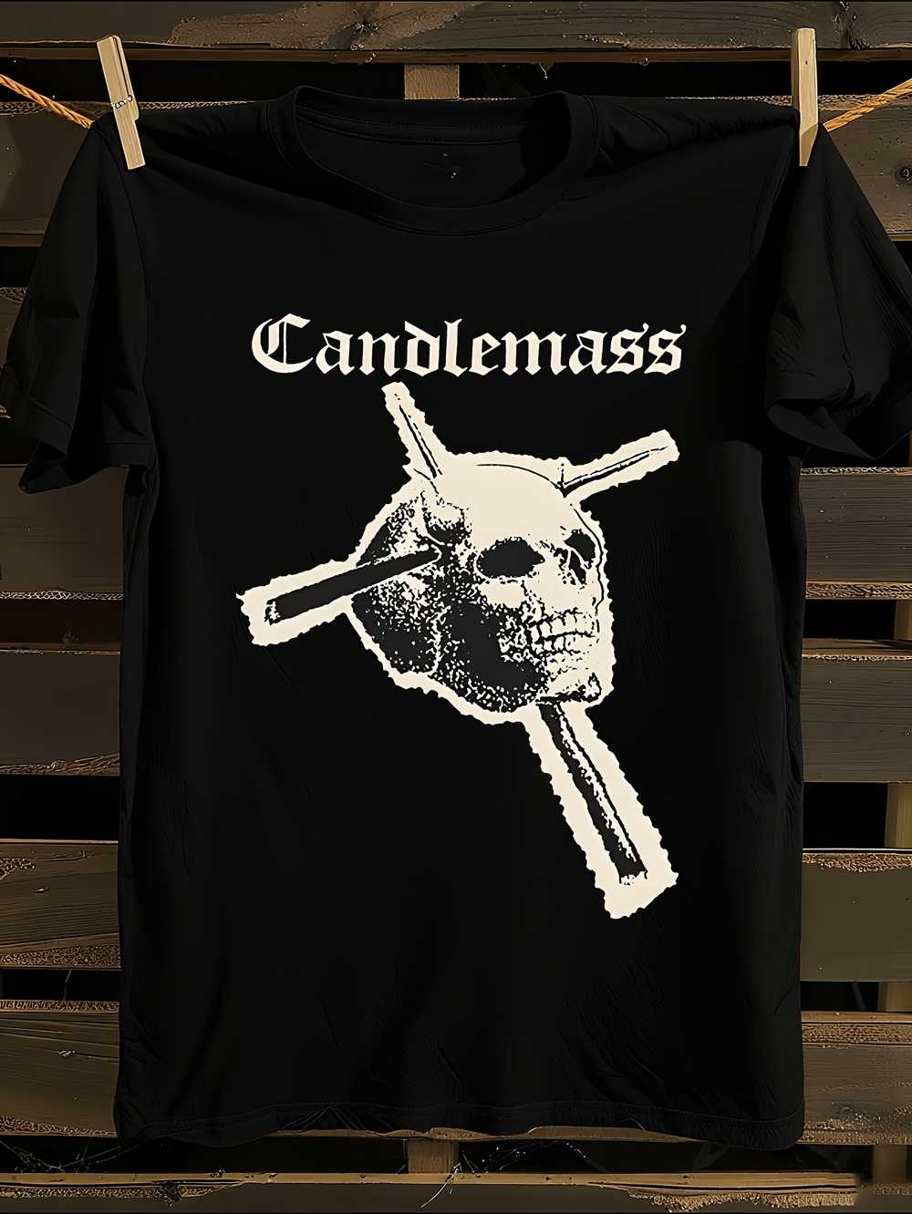 

Candlemass Official Logo T-Shirt Mens Tshirt Womens Tshirts with Letters Print Short Sleeves T-Shirt Casual Street Tee Shirt Top XL