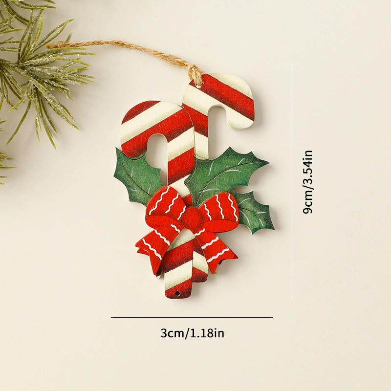 Holiday Wooden Christmas Decorations With European Style For Seasonal Tree Adornments Crutch