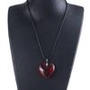 Punk Black Rope Chain Glass Heart Pendant Choker Necklace Birthday Ornament