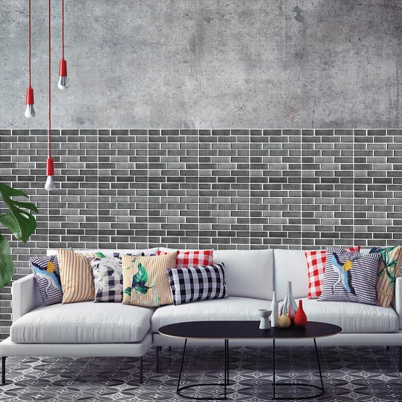 3D Self-adhesive Wall Stickers Brick Pattern Stickers Wallpaper Home Decoration Waterproof Anti-collision Wall Paper