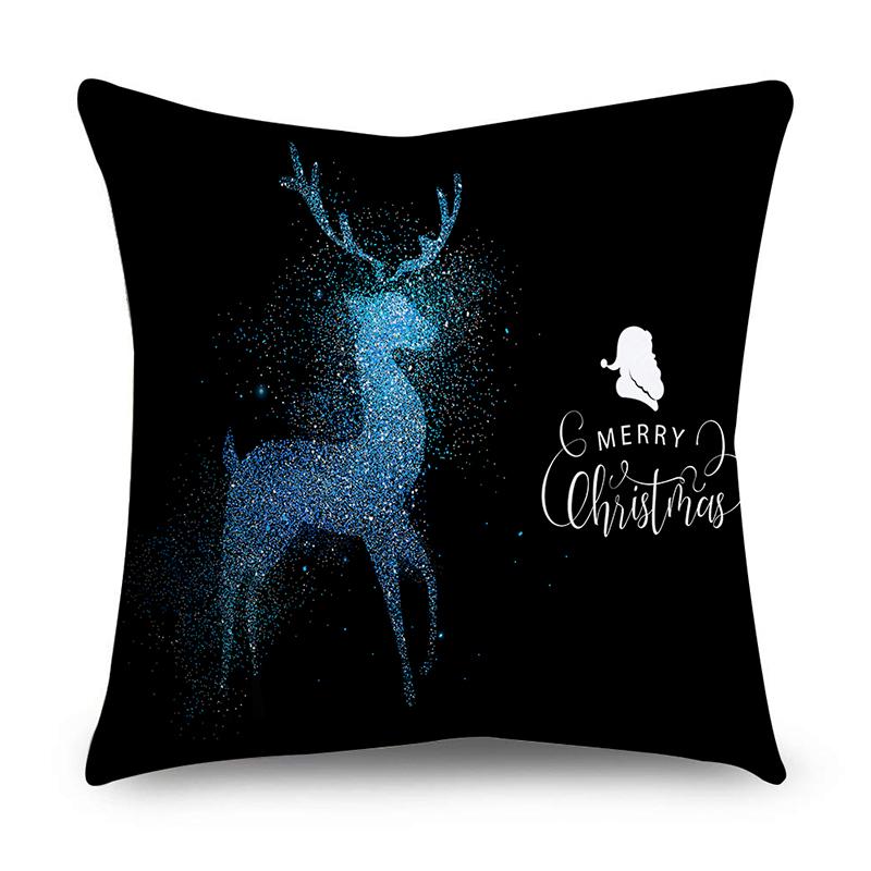 Christmas Decorative Polyester Cushion Cover For Home Tree Gifts Printed Pillow Cover Pillow Case Home Decor Xmas Decoration