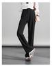 Half Elastic Waist Casual Wide Leg Pants