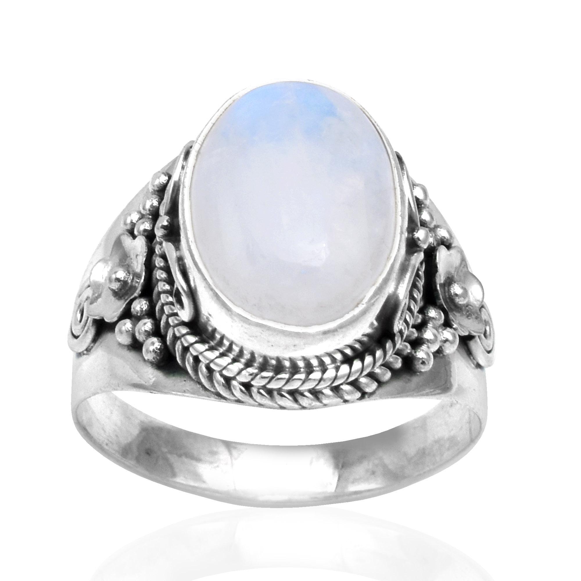 

Радужный лунный камень драгоценный камень кольцо ручной работы ювелирные изделия твердое серебро 925 пробы подарок для нее Allison Silver Co Бесплатная доставка