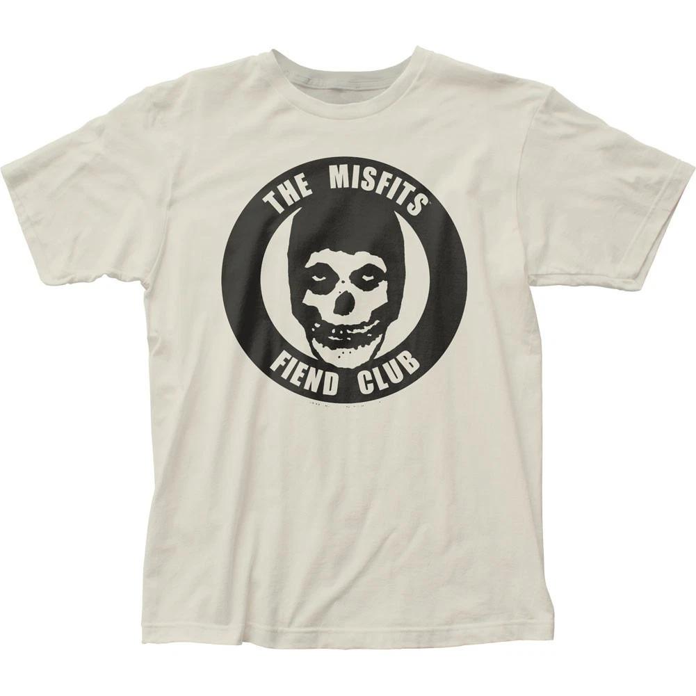 Misfits Fiend Club White Mens T Shirt Music Classic Concert Rock Band Natural L