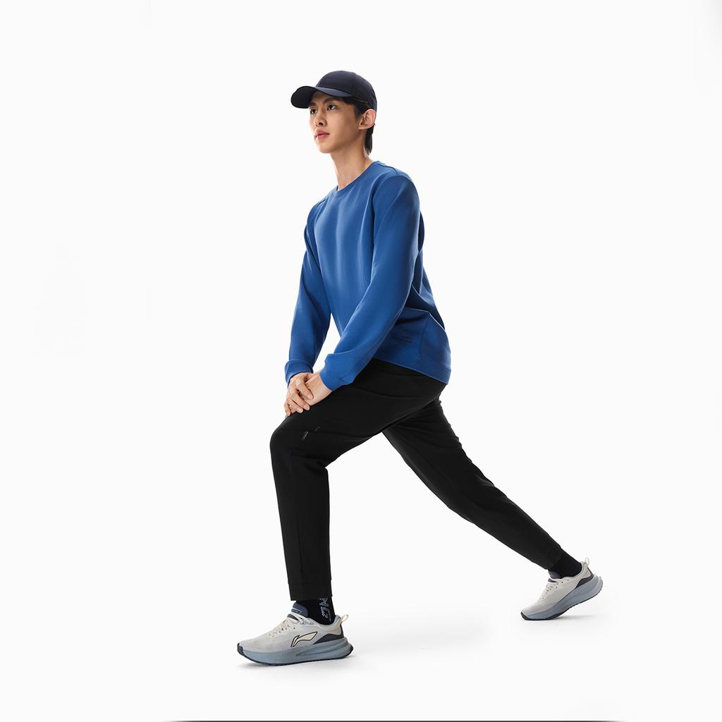 Li Ning Fitness Series Quick Dry Cool Logo Stitched Sports Long Pants Men bottoms AKYW063-2