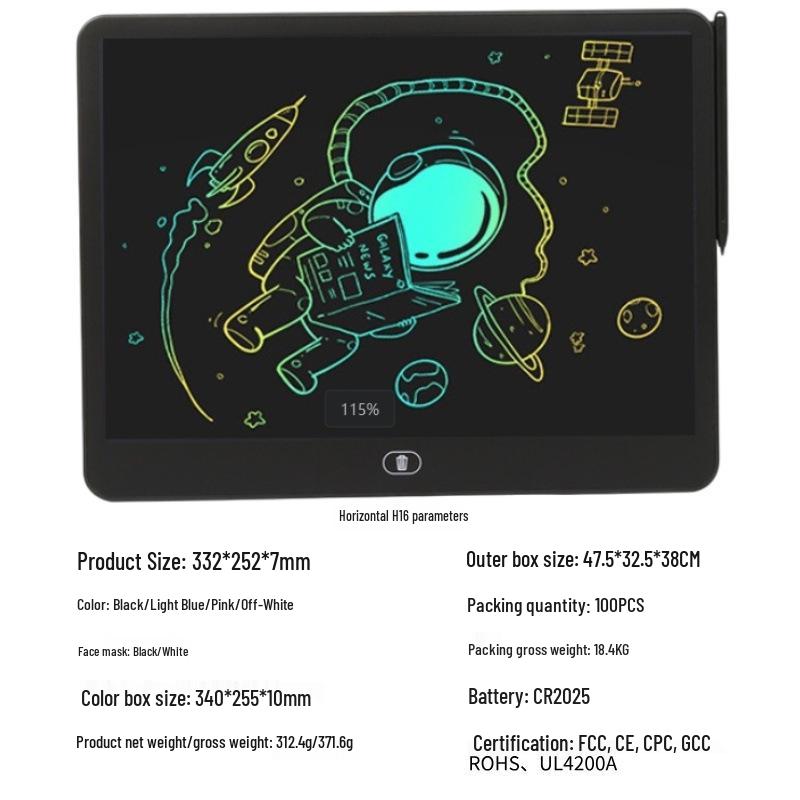 LCD Handwriting Tablet for Kids - Full Size Landscape 8/11/13/16 inches