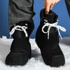 Men's and Women's High Top Snow Boots with Street Style Cool and Trendy Versatile and Fashionable