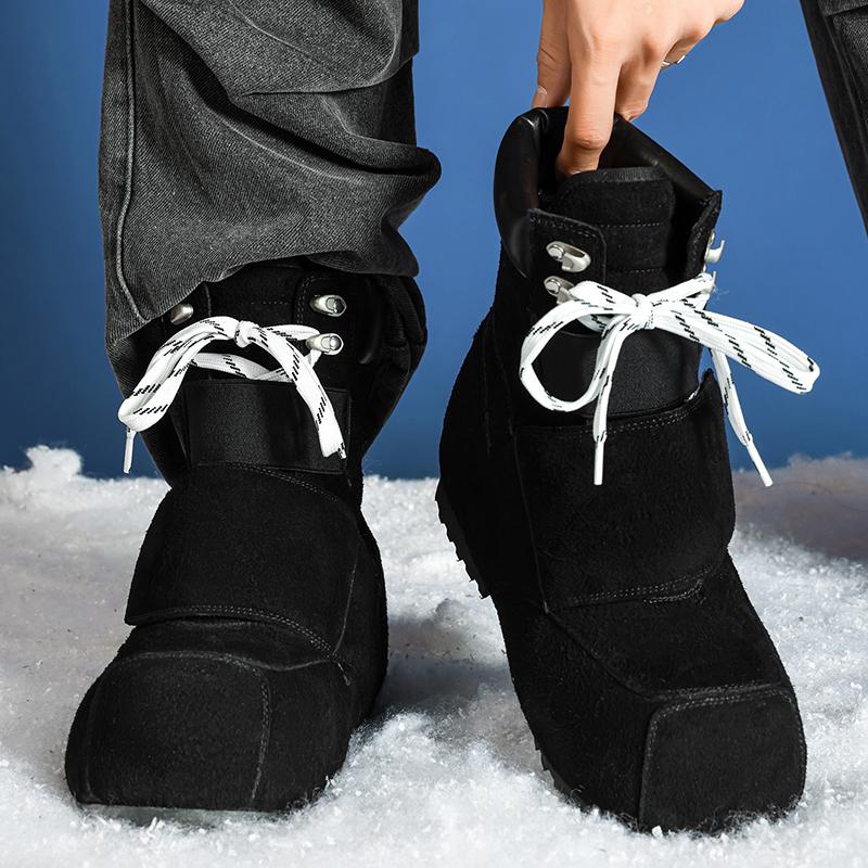 Men's and Women's High Top Snow Boots with Street Style Cool and Trendy Versatile and Fashionable