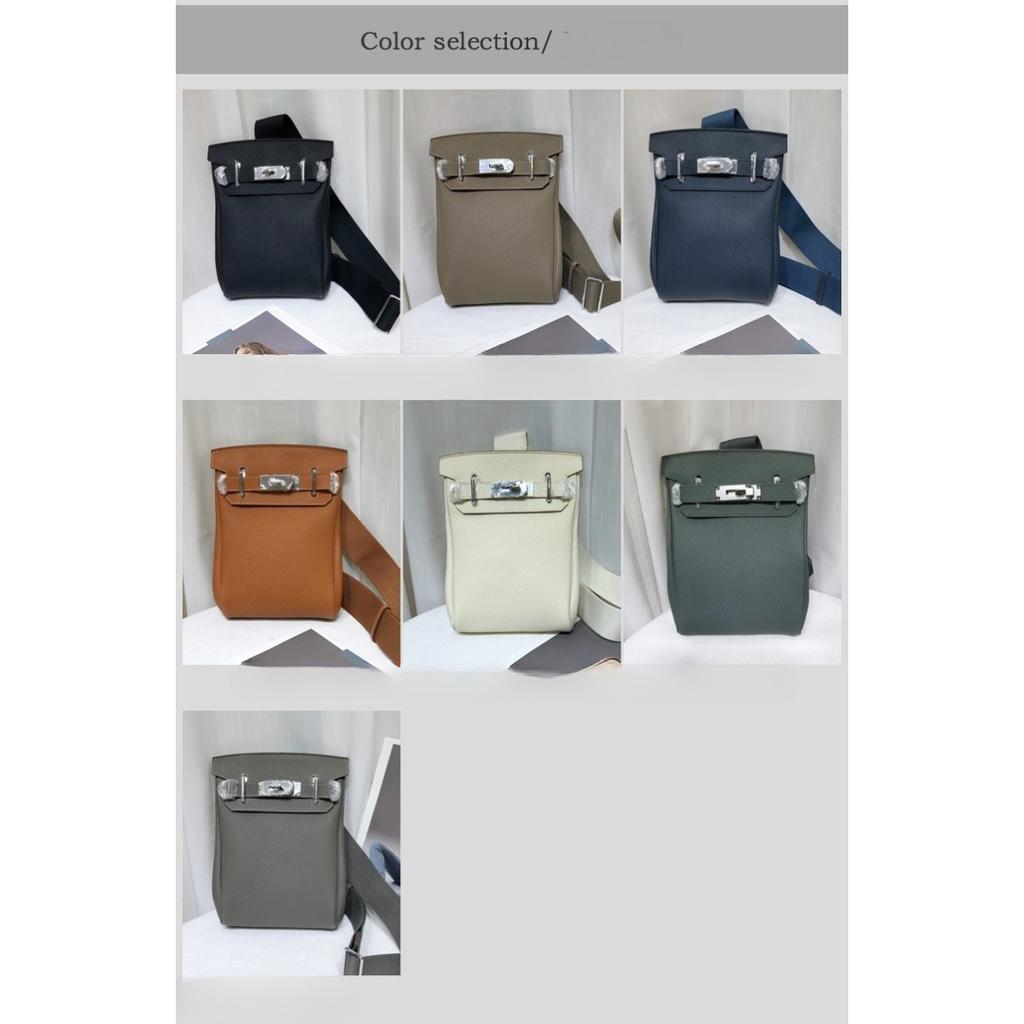 Neue weiche Leder Keli Tasche, Unisex Leder, Brusttasche, erste Schicht Rindsleder Pendler Schulter Schrägbandtasche 17CM