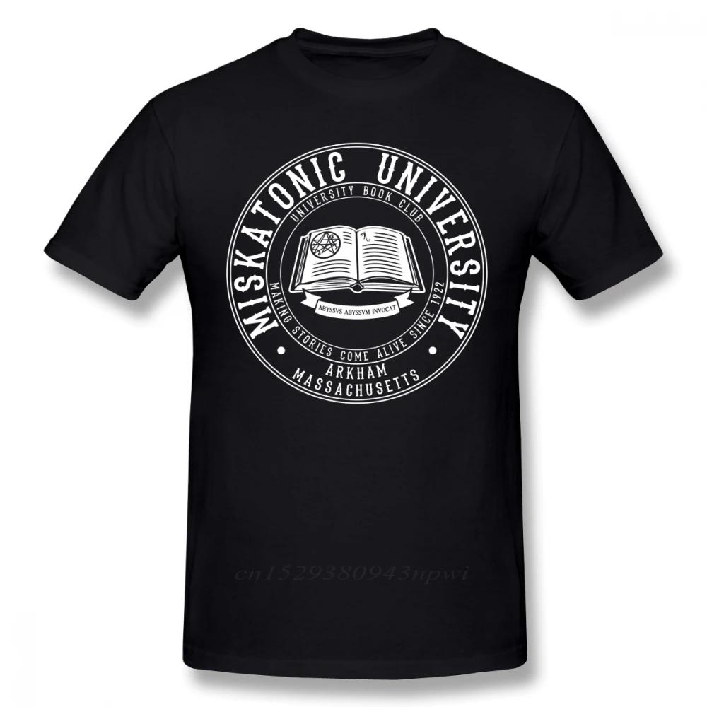 Arkham Horror T Shirt Miskatonic University Book Club T-Shirt Short Sleeve 100% Cotton Tee Shirt Oversized Streetwear Tshirt