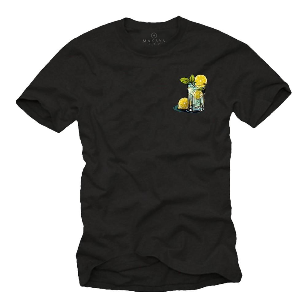 Black Gin Tonic Gym O Clock Summer Print T-Shirt Funny Gifts For Men