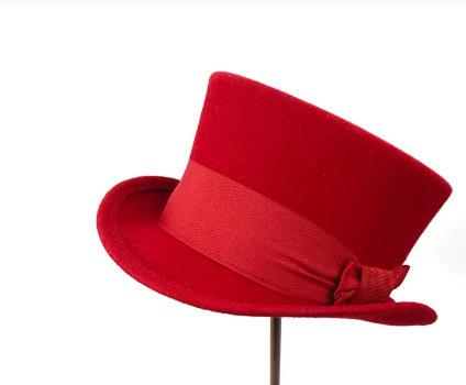 Fashion felt hat, Australian wool top hat, European and American style with decorative flanged felt hat