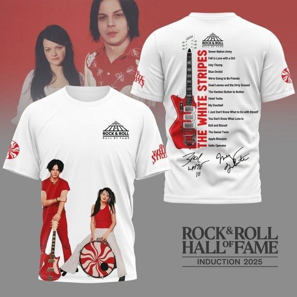 

The White Stripes 2025 Rock and Roll Hall of Fame TShirt Unisex All Sizes Unisex T-Shirt L